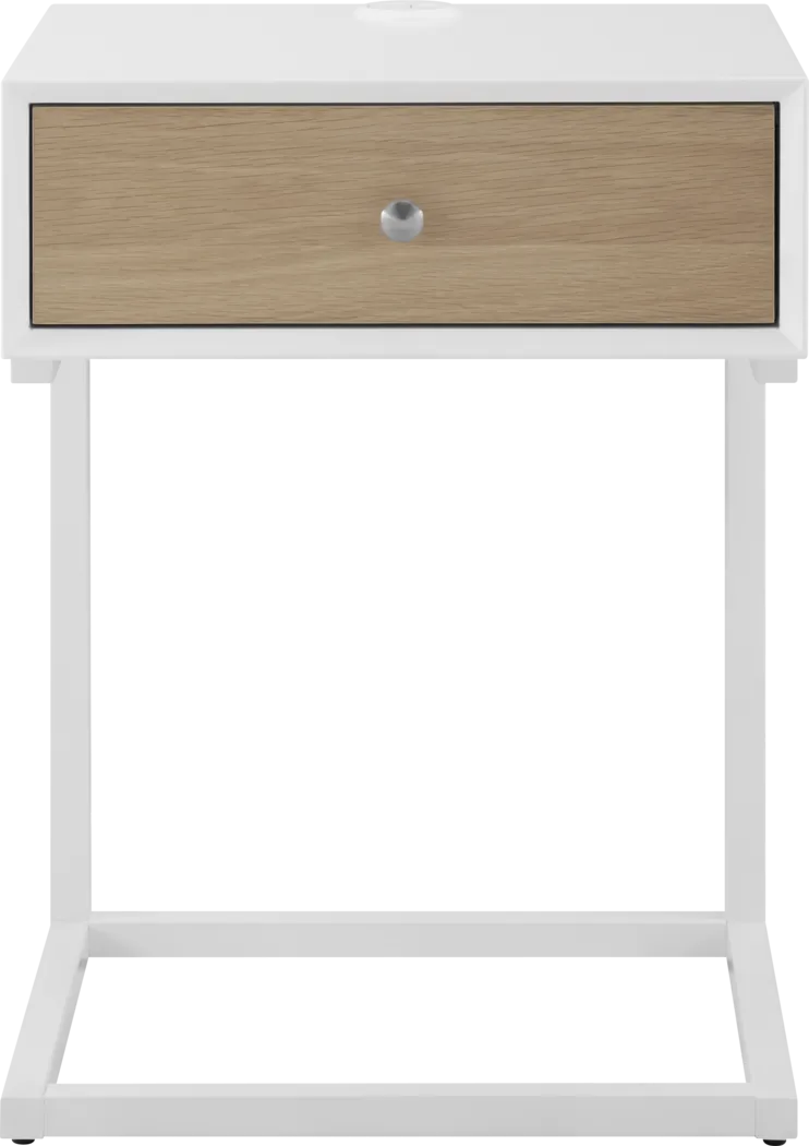 Caique White End Table - Thumbnail - Image 1