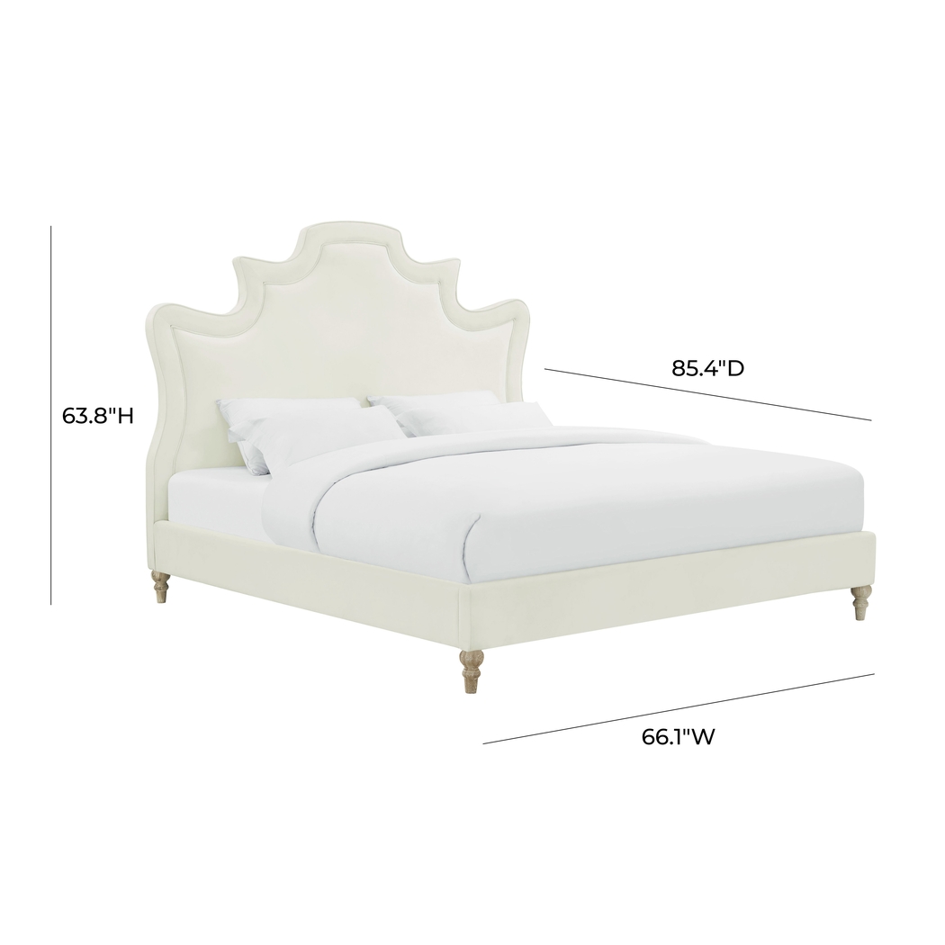 Cairncross Cream Queen Bed - Thumbnail - Image 7