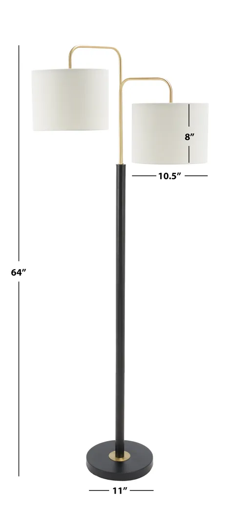 Cairney Circle Black Floor Lamp - Image 2