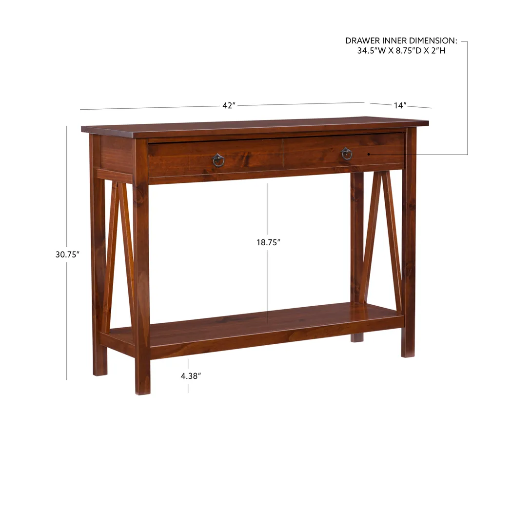 Caister Brown Console Table - Image 7