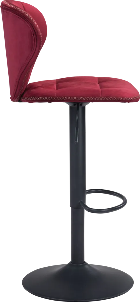 Caitriona Red Adjustable Barstool - Thumbnail - Image 2