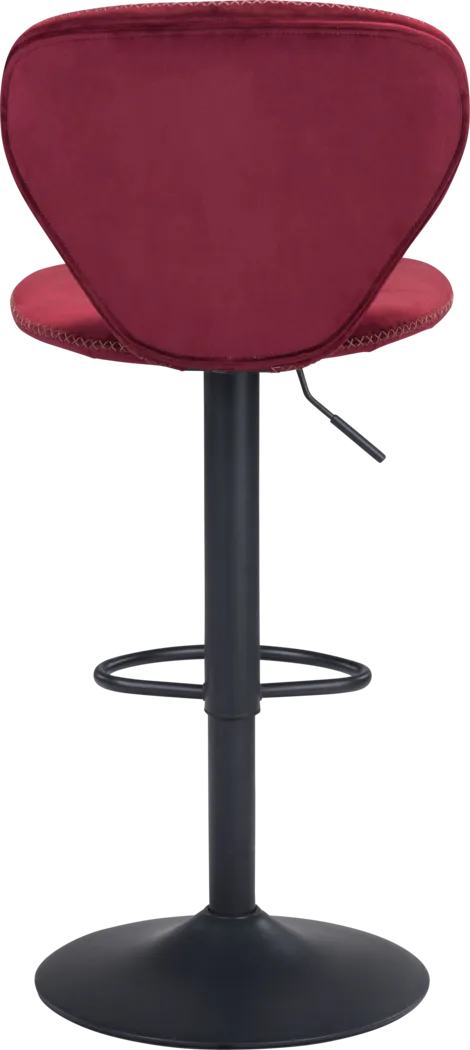 Caitriona Red Adjustable Barstool - Thumbnail - Image 4