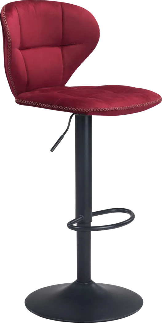 Caitriona Red Adjustable Barstool - Thumbnail - Image 1
