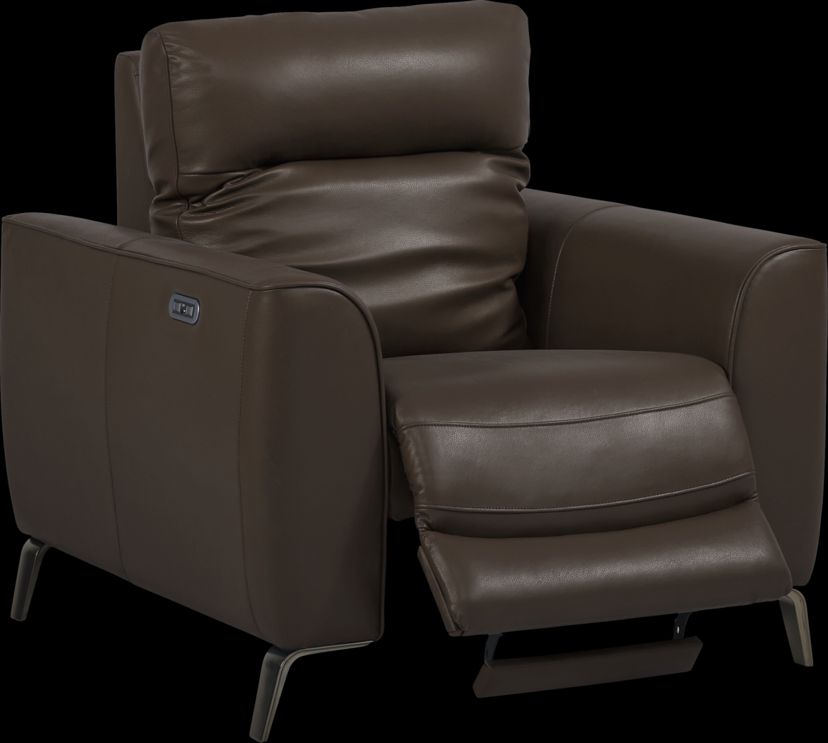 Calabra Chocolate Leather 6 Pc Reclining Living Room - Thumbnail - Image 8