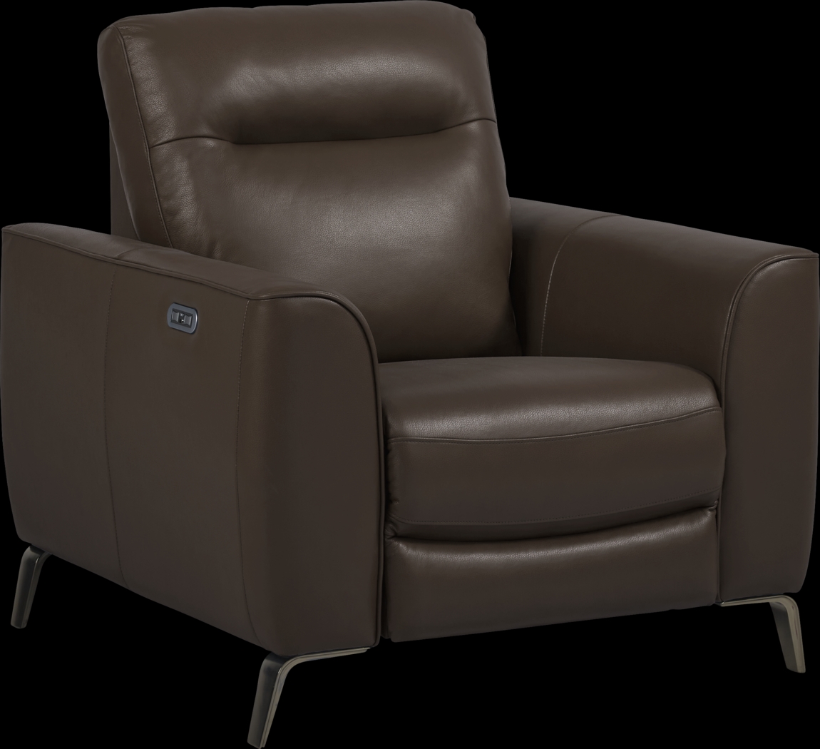 Calabra Chocolate Leather 6 Pc Reclining Living Room - Thumbnail - Image 7