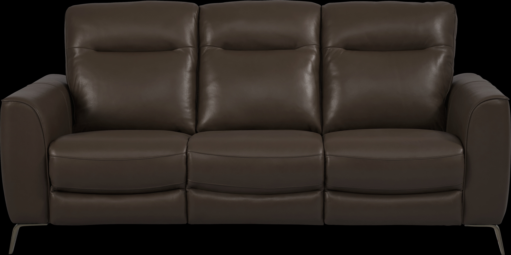 Calabra Chocolate Leather 5 Pc Living Room with Reclining Sofa - Thumbnail - Image 2
