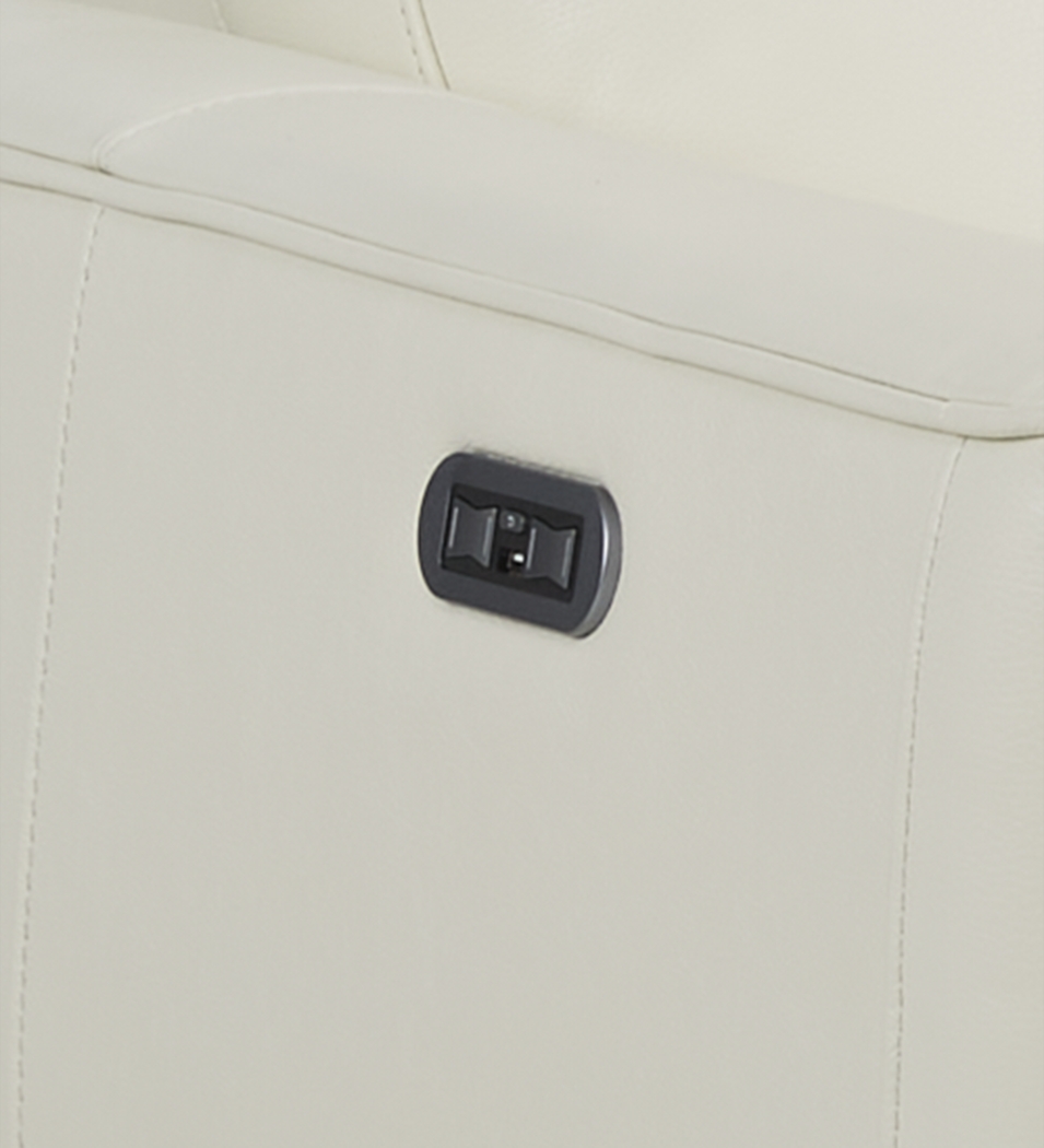 Calabra Ice Leather 6 Pc Living Room with Reclining Sofa - Thumbnail - Image 8