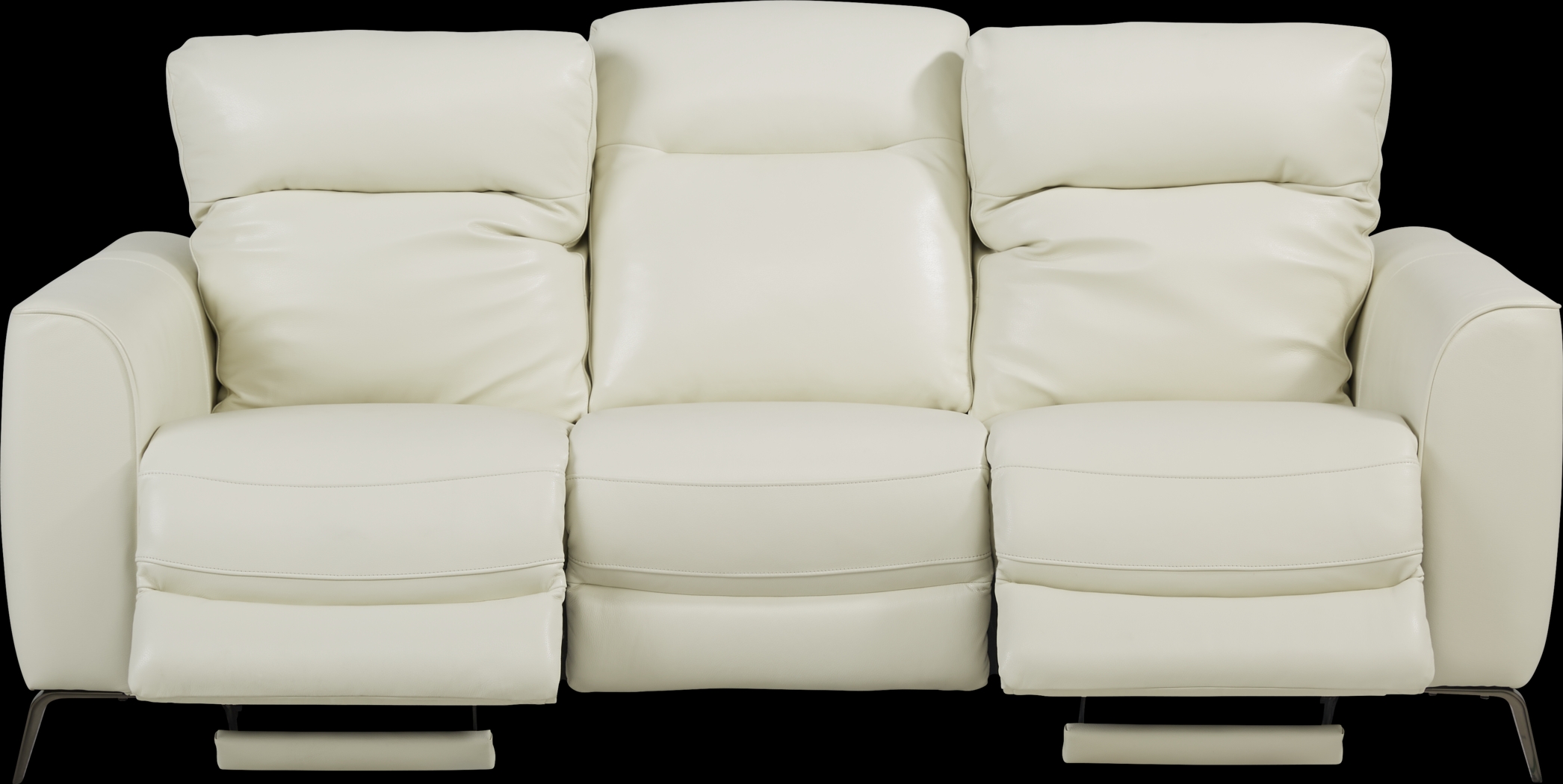 Calabra Ice Leather 5 Pc Living Room with Reclining Sofa - Thumbnail - Image 3