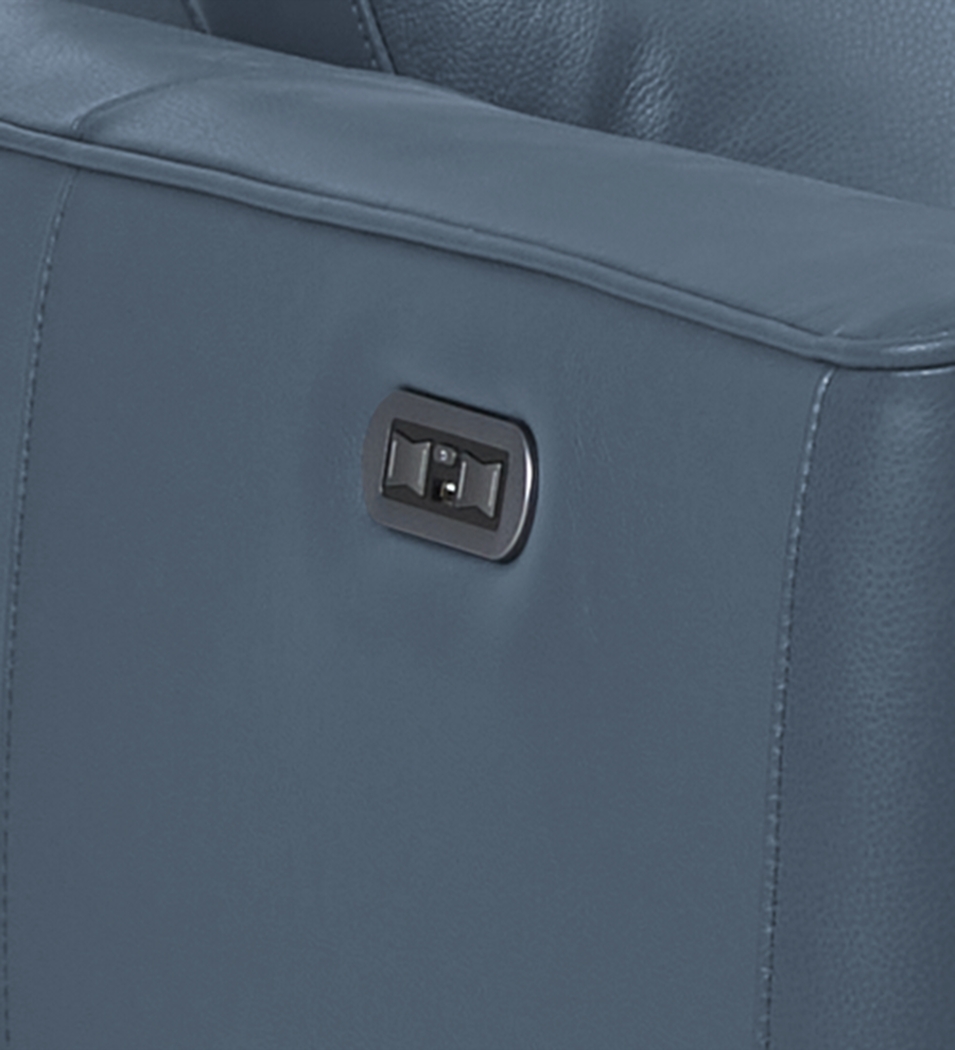 Calabra Ocean Leather 6 Pc Reclining Living Room - Thumbnail - Image 9