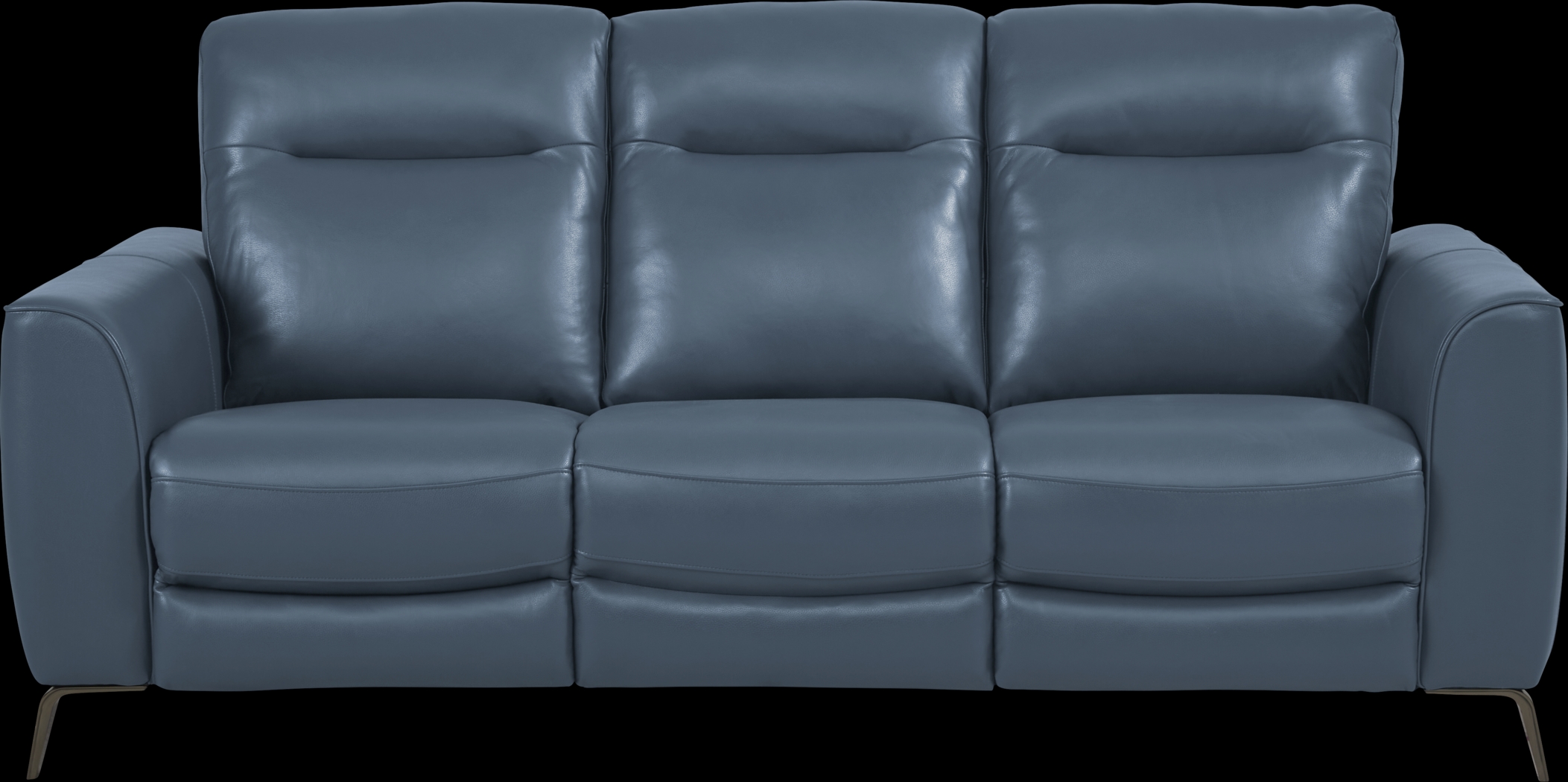 Calabra Ocean Leather 6 Pc Reclining Living Room - Thumbnail - Image 2
