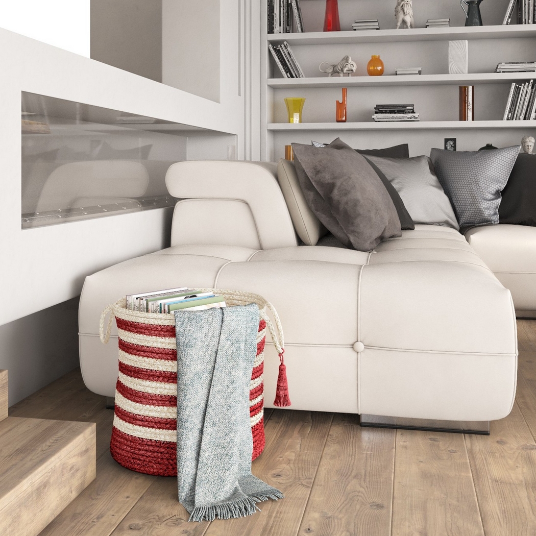 Calarel Tan/Red 19 in. Basket - Thumbnail - Image 3