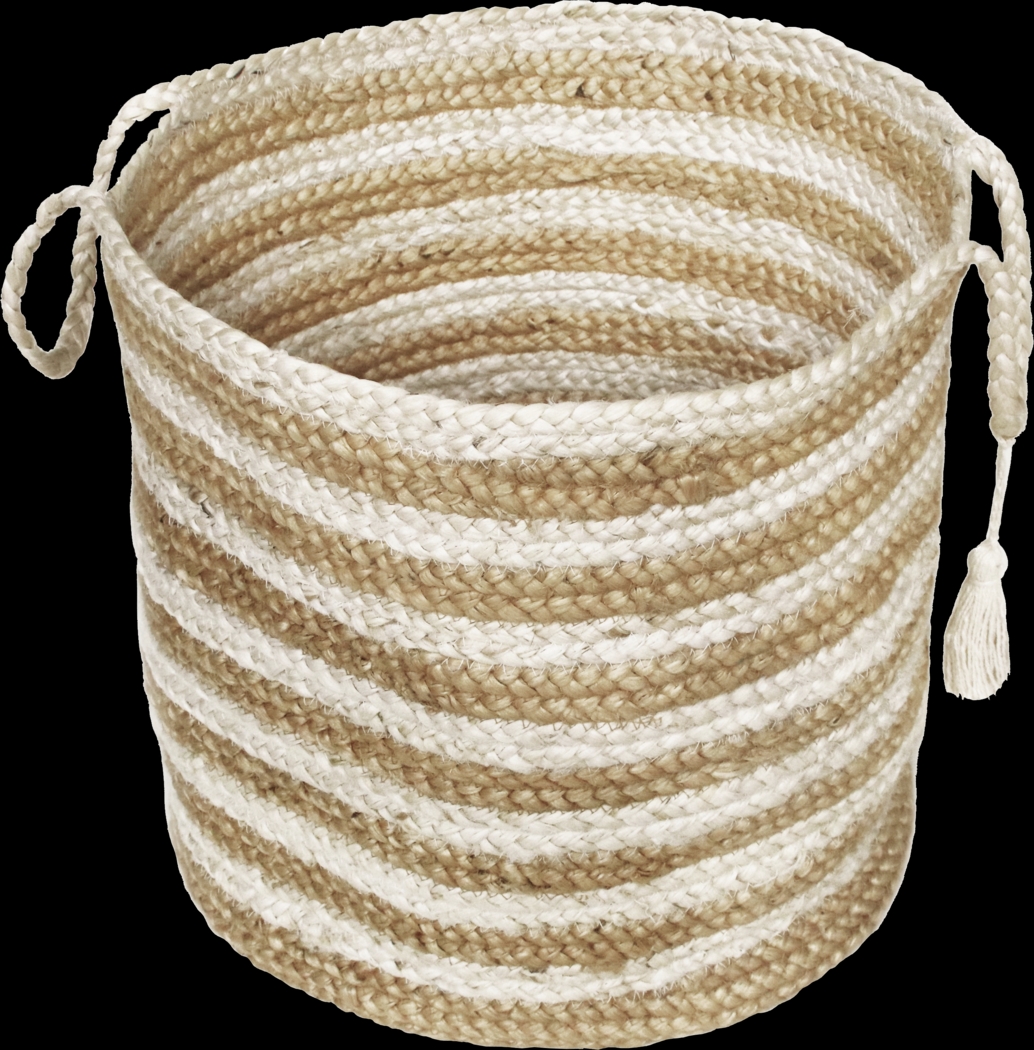 Calarel Tan/White 19 in. Basket - Thumbnail - Image 4