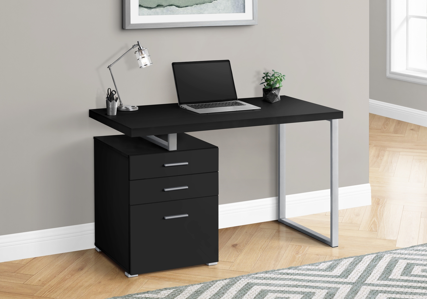 Calavetti Black Desk - Thumbnail - Image 2