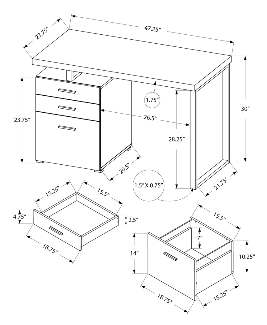 Calavetti Cherry Desk - Thumbnail - Image 3