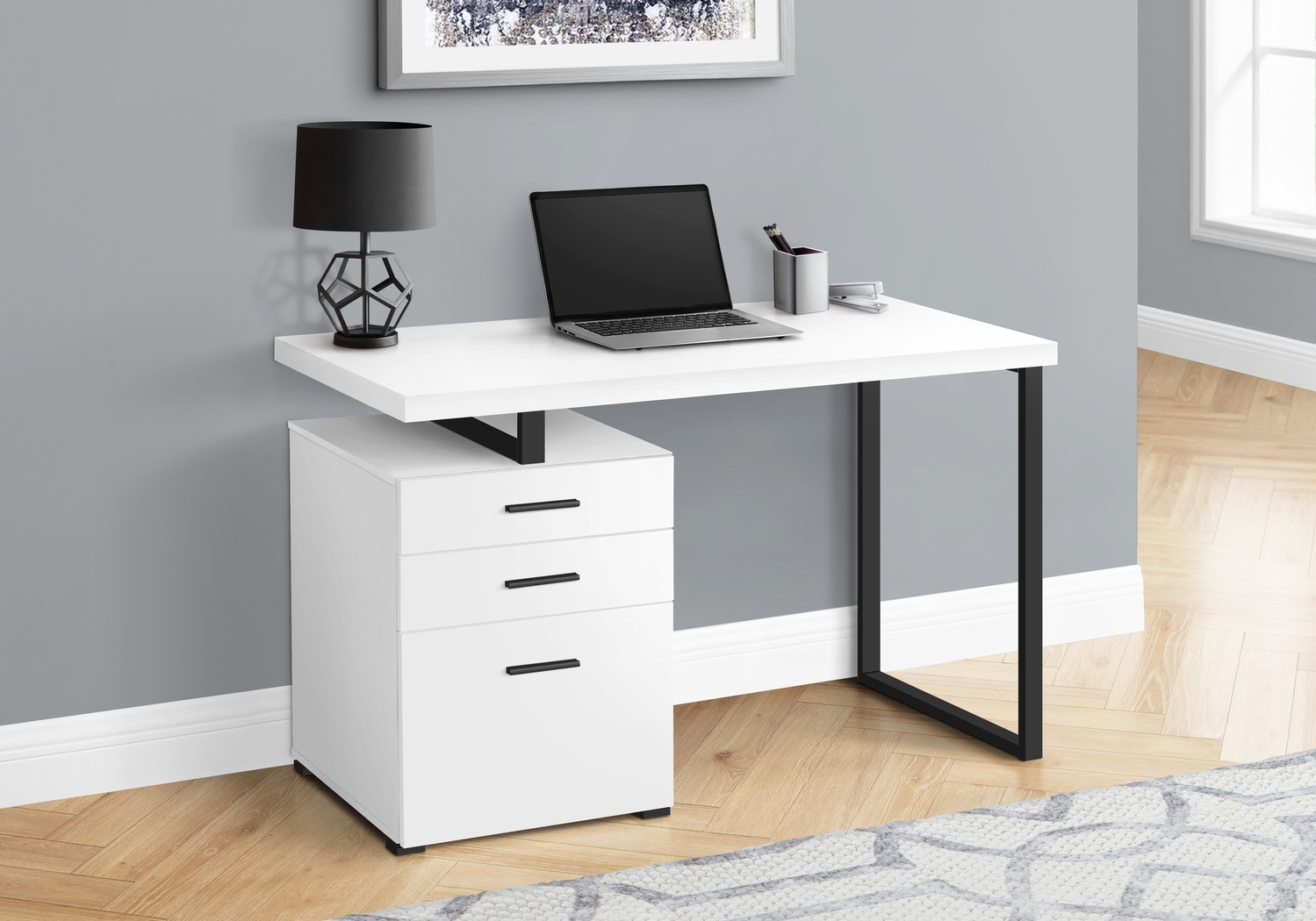 Calavetti White Desk - Thumbnail - Image 2