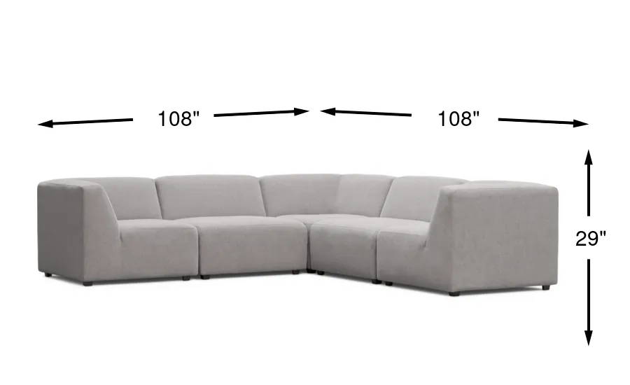 Cindy Crawford Calay Ash Beige,Gray 5 Pc Outdoor Sectional | Rooms