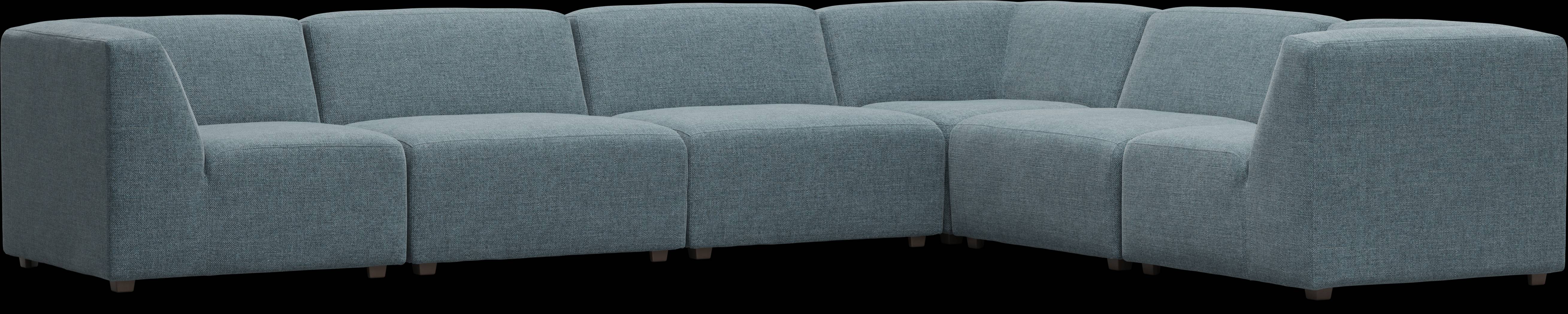 Calay 6 Pc Outdoor Sectional with Teal Slipcovers - Thumbnail - Image 3