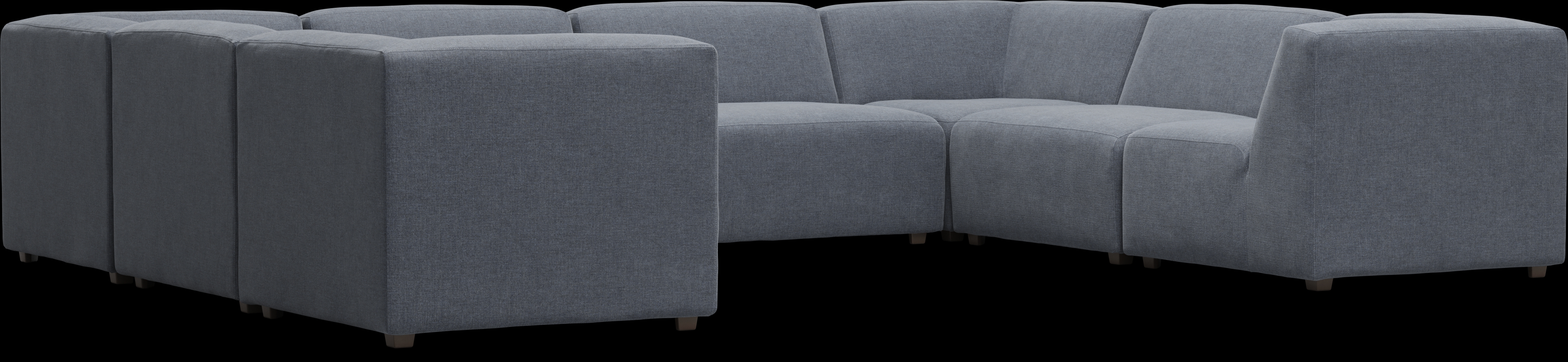 Calay 8 Pc Outdoor Sectional with Denim Slipcovers - Thumbnail - Image 3