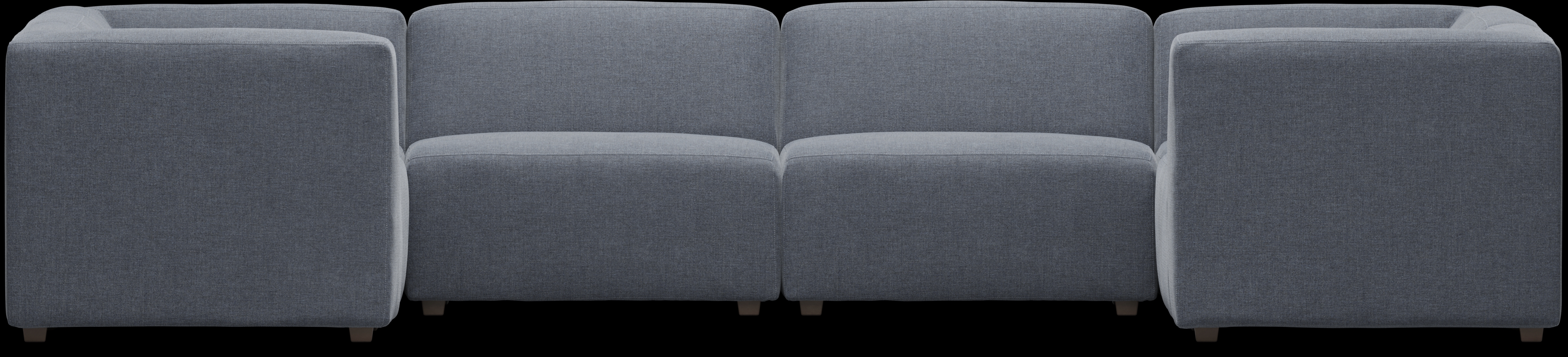 Calay 8 Pc Outdoor Sectional with Denim Slipcovers - Thumbnail - Image 4