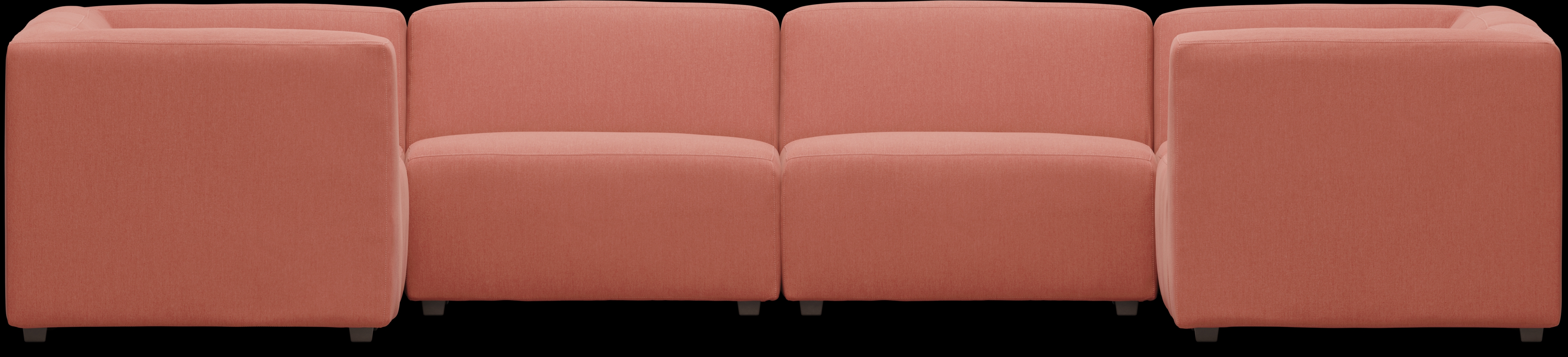 Calay 8 Pc Outdoor Sectional with Persimmon Slipcovers - Thumbnail - Image 4