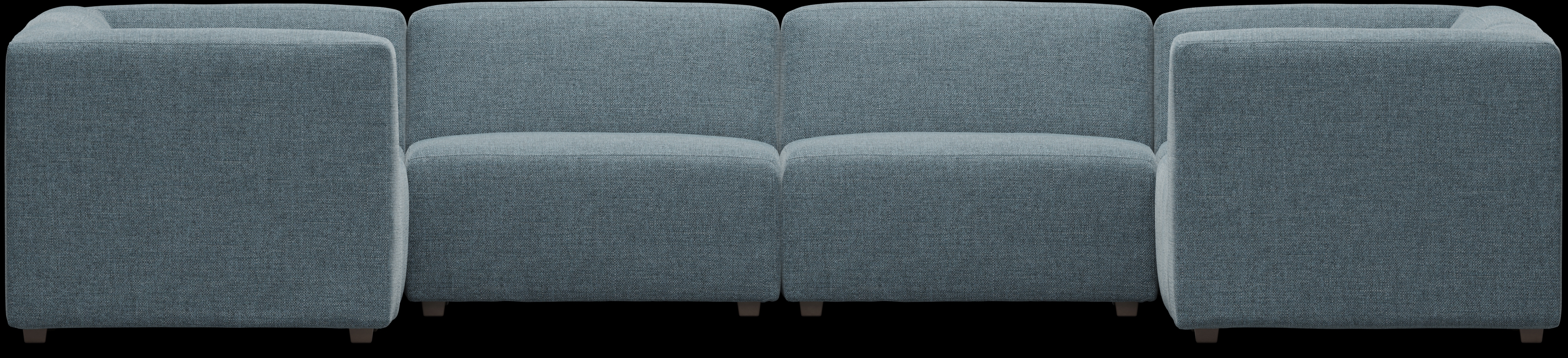 Calay 8 Pc Outdoor Sectional with Teal Slipcovers - Thumbnail - Image 4