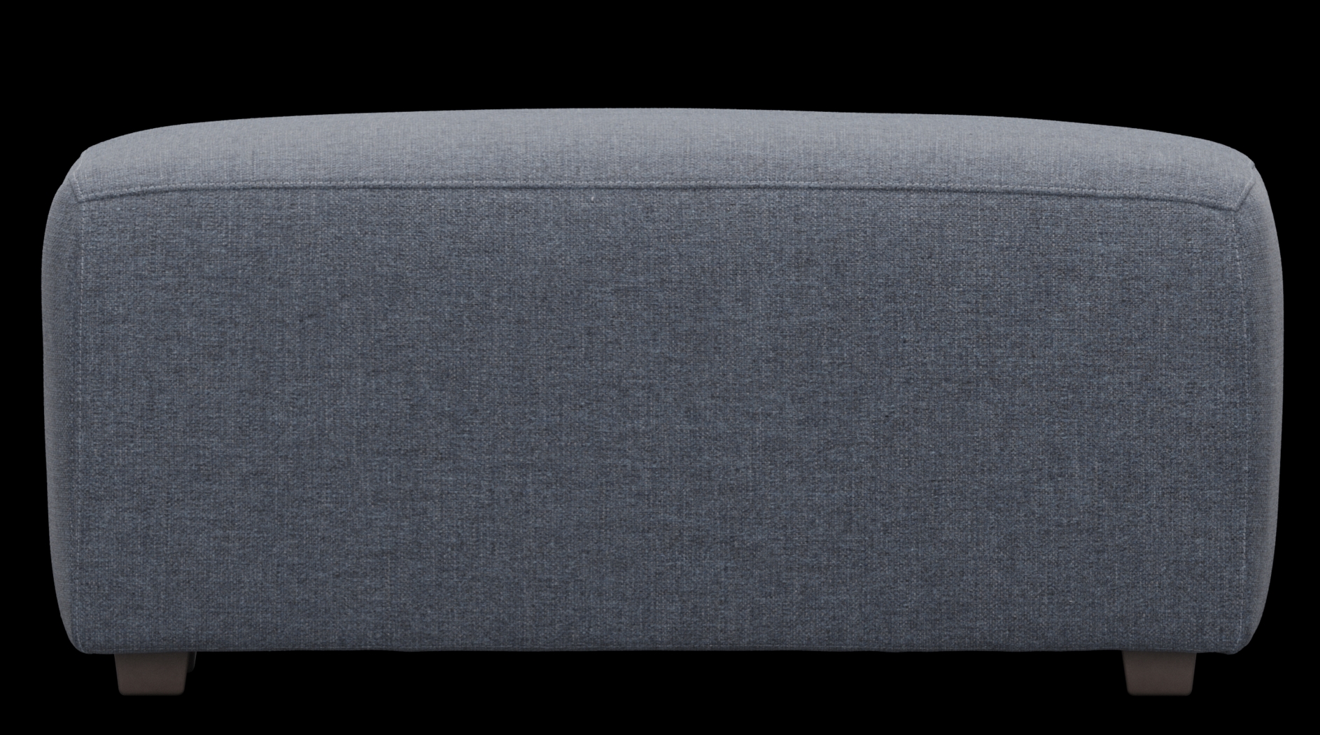 Calay Outdoor Ottoman with Denim Slipcover - Thumbnail - Image 2