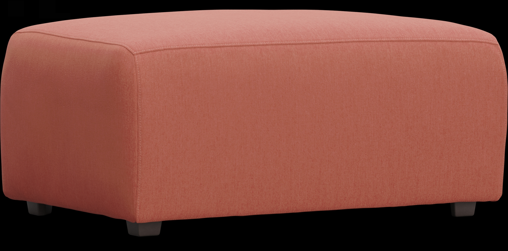 Calay Outdoor Ottoman with Persimmon Slipcover - Thumbnail - Image 1