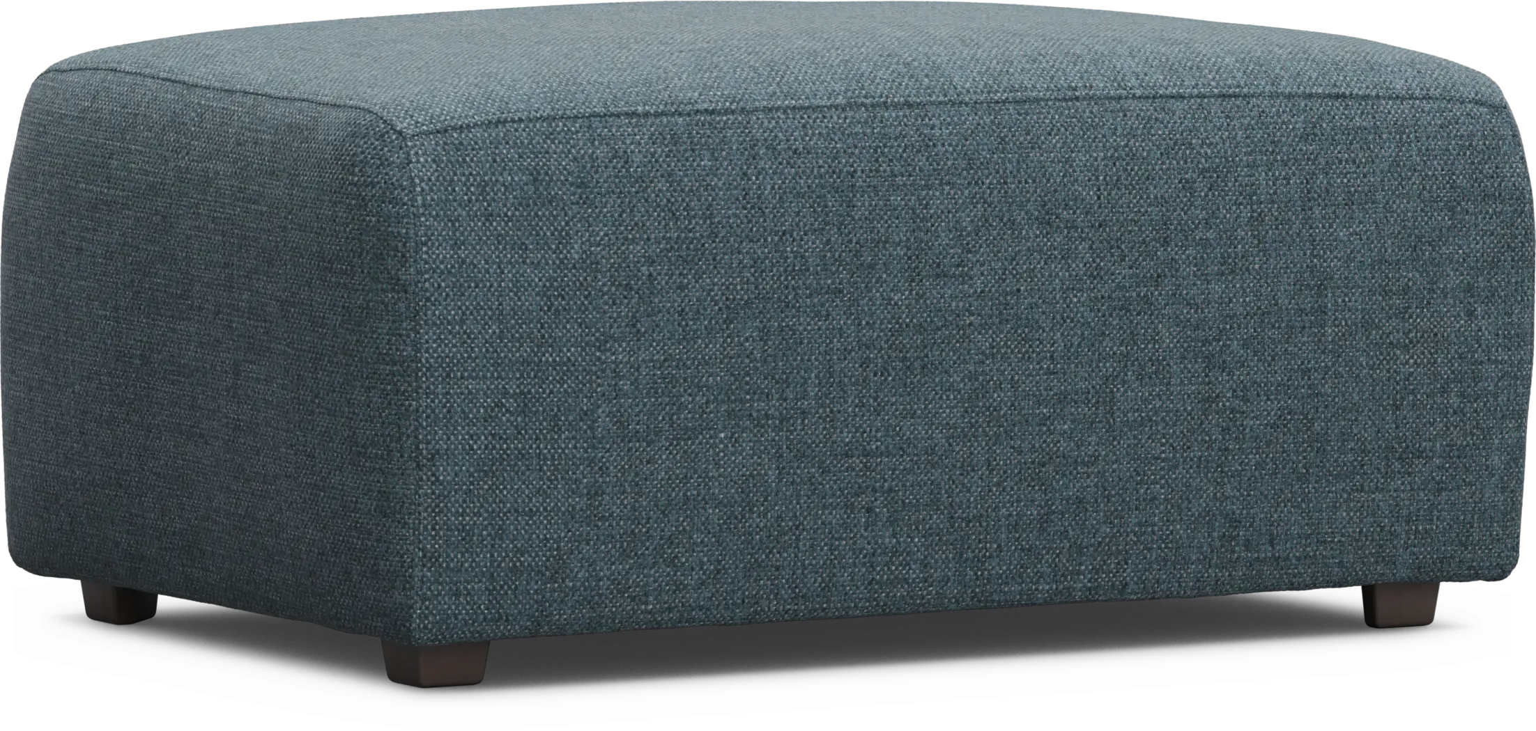 Calay Outdoor Ottoman with Teal Slipcover - Thumbnail - Image 1