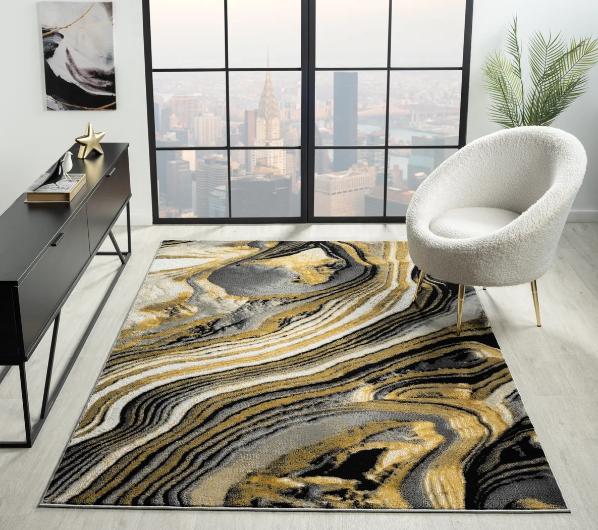 Calbolt Gold 5' x 8' Rug - Image 2