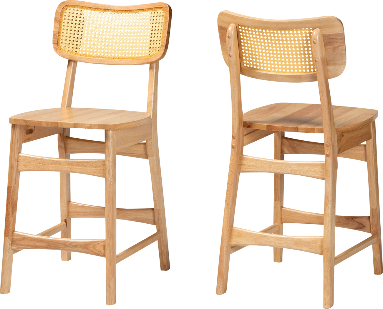 Calcasieu Light Brown Counter Stool, Set of 2 - Thumbnail - Image 1