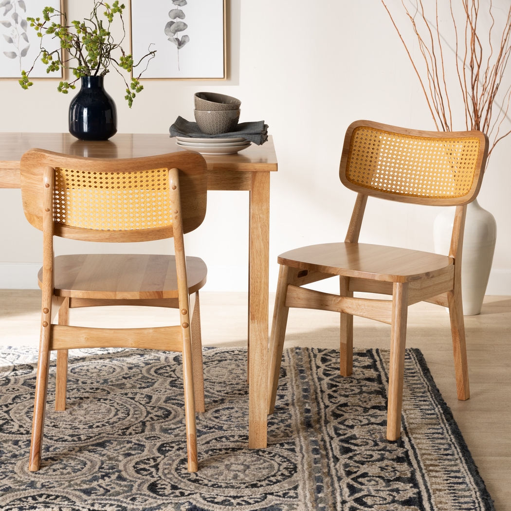 Calcasieu Light Brown Dining Chair, Set of 2 - Thumbnail - Image 2