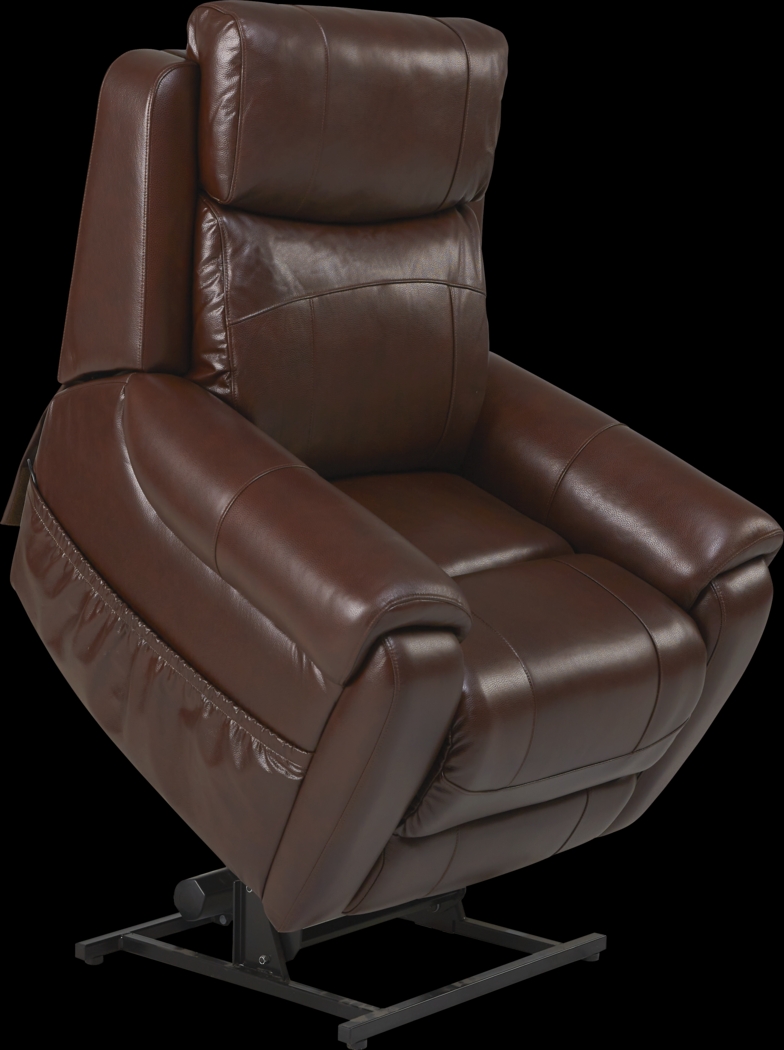 Calden Brown Lift Chair Dual Power Recliner - Thumbnail - Image 4