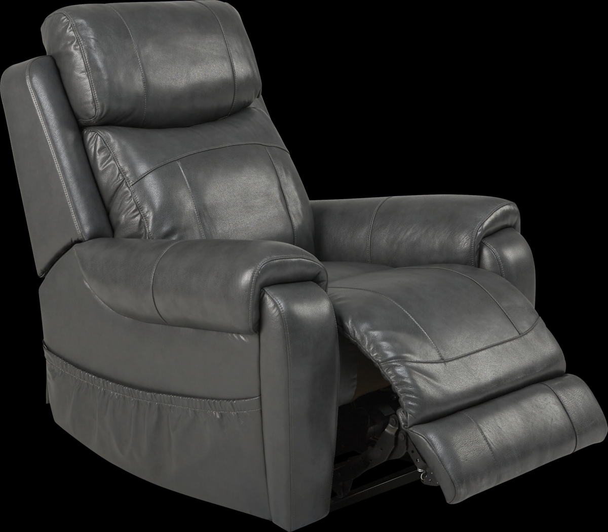Calden Gray Lift Chair Dual Power Recliner - Thumbnail - Image 2
