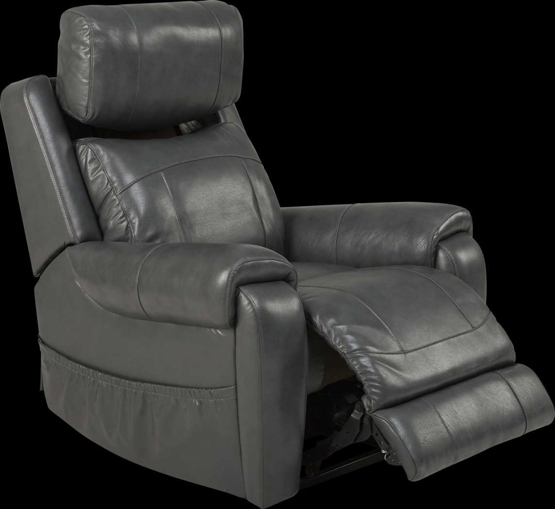 Calden Gray Lift Chair Dual Power Recliner - Thumbnail - Image 3