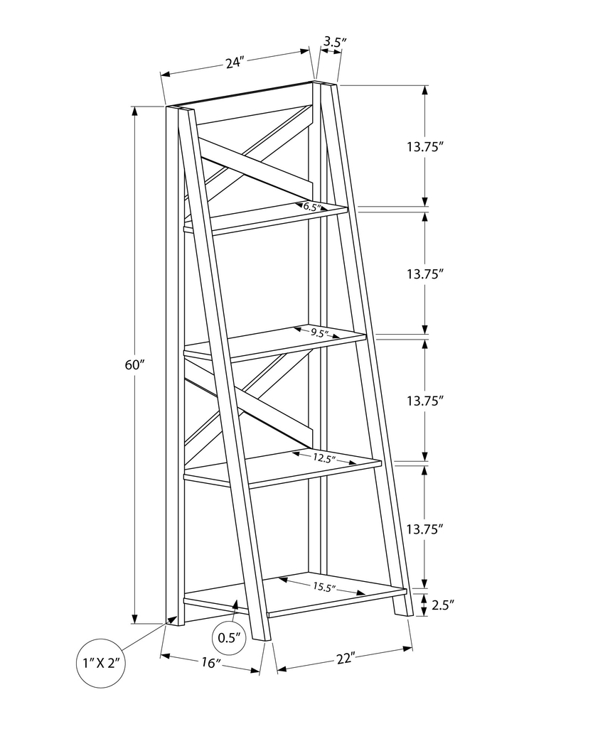 Caldwins White Bookcase - Thumbnail - Image 4
