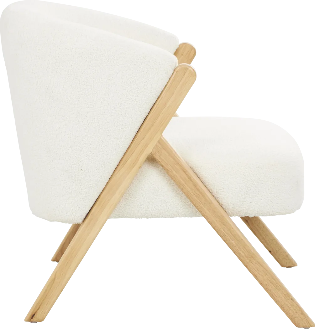 Caledo White Accent Chair - Thumbnail - Image 4