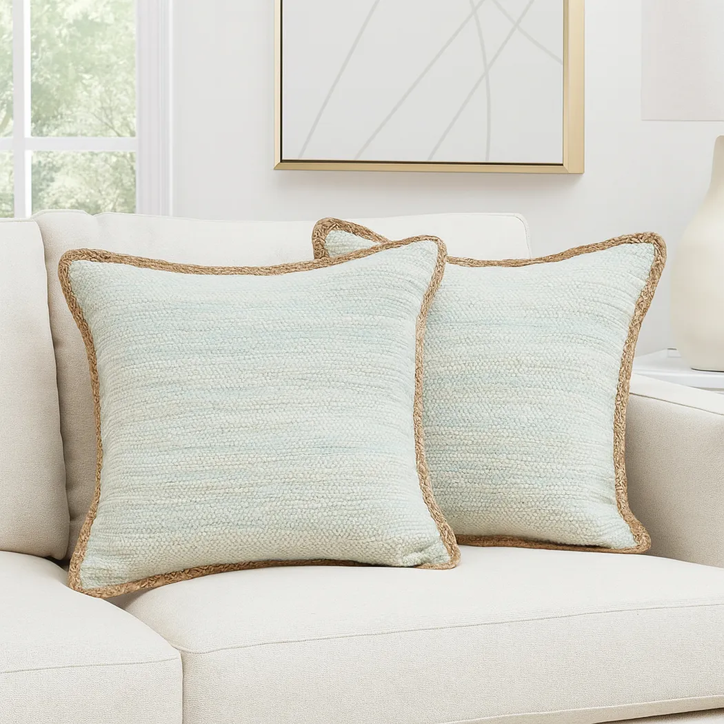 Caleduff Aqua Accent Pillow, Set of 2 - Thumbnail - Image 2