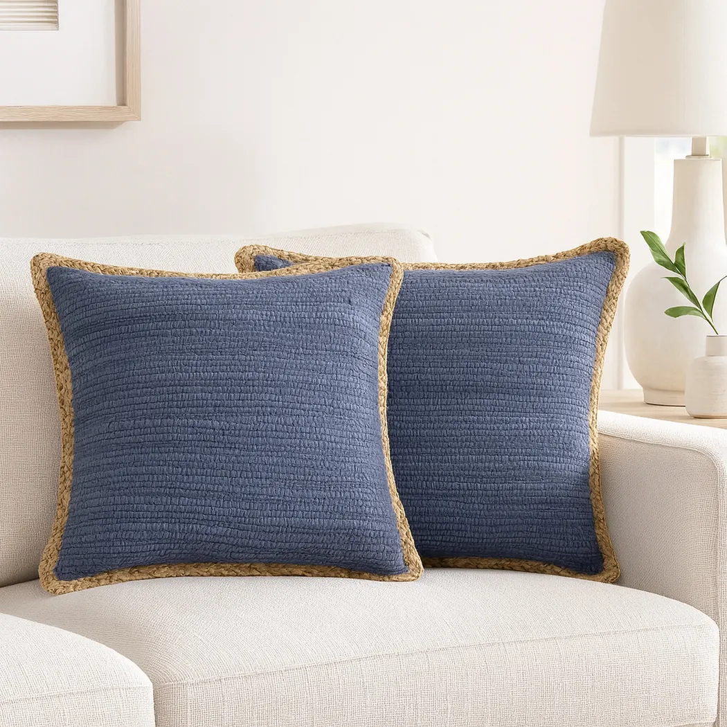 Caleduff Navy Accent Pillow, Set of 2 - Thumbnail - Image 2