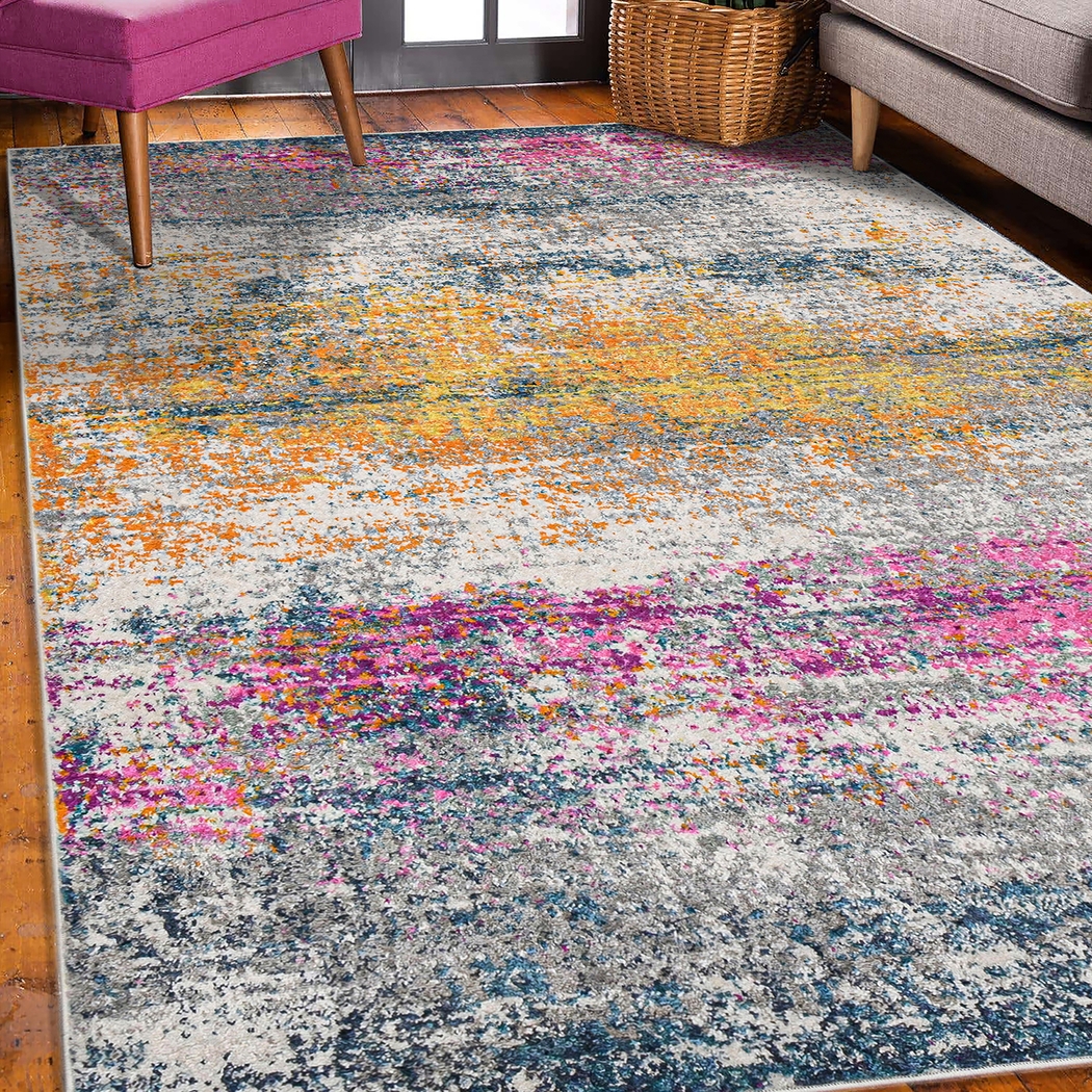 Calenora Orange/Pink 7'10 x 10'10 Rug - Thumbnail - Image 2