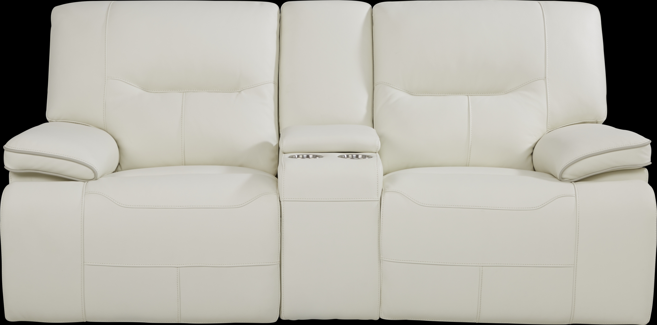 Cindy Crawford Home Caletta Off-White 5 Pc Leather Reclining Living Room - Thumbnail - Image 3