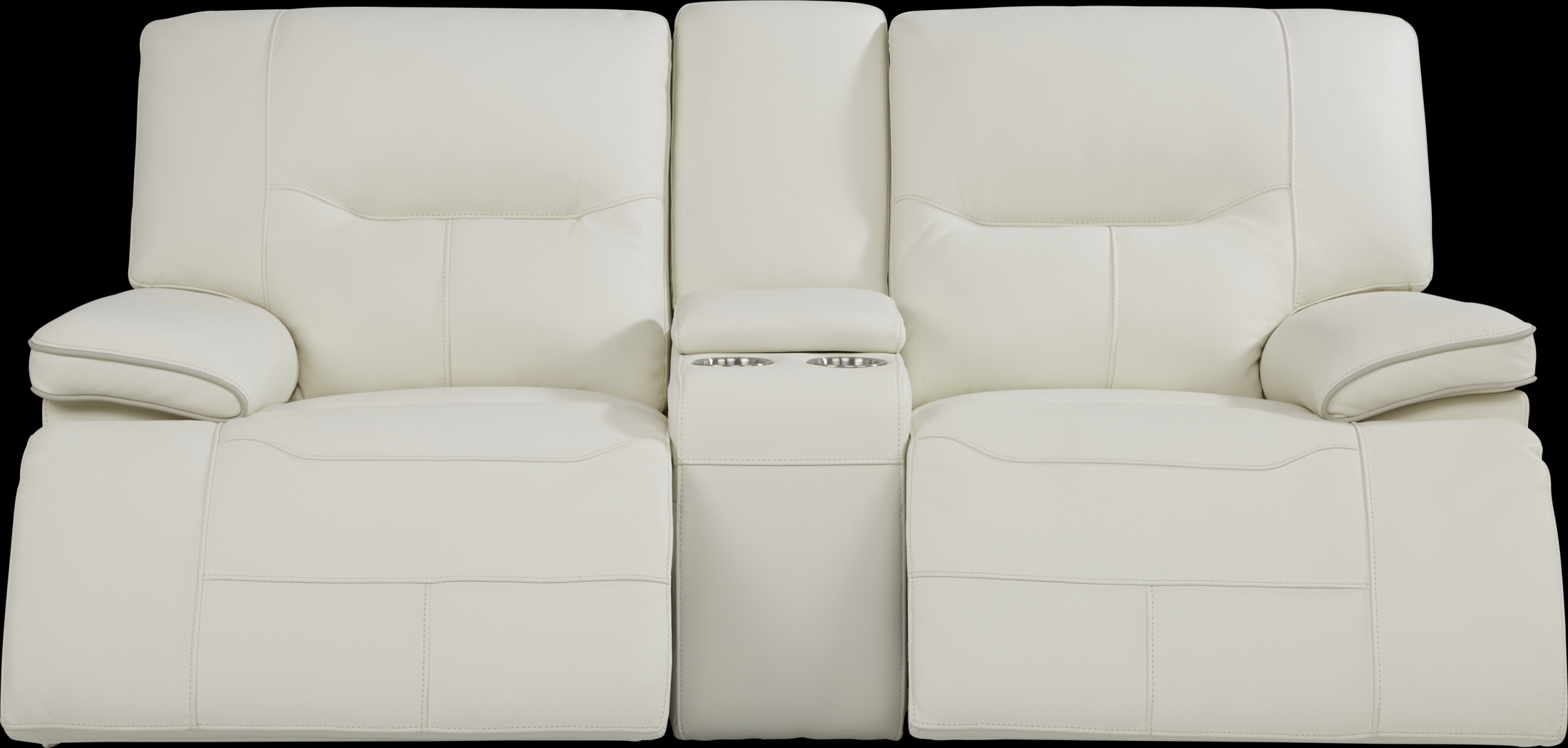 Cindy Crawford Home Caletta Off-White 5 Pc Leather Reclining Living Room - Thumbnail - Image 2