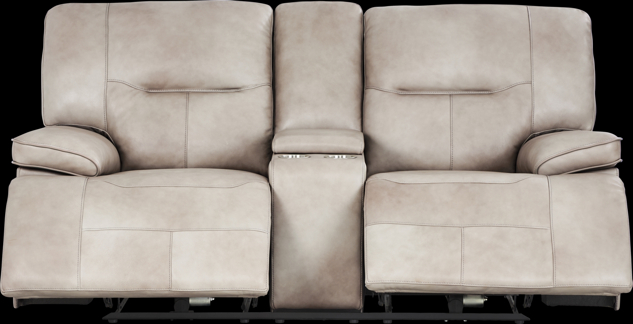 Caletta Way Beige Leather 5 Pc Dual Power Reclining Living Room - Thumbnail - Image 6