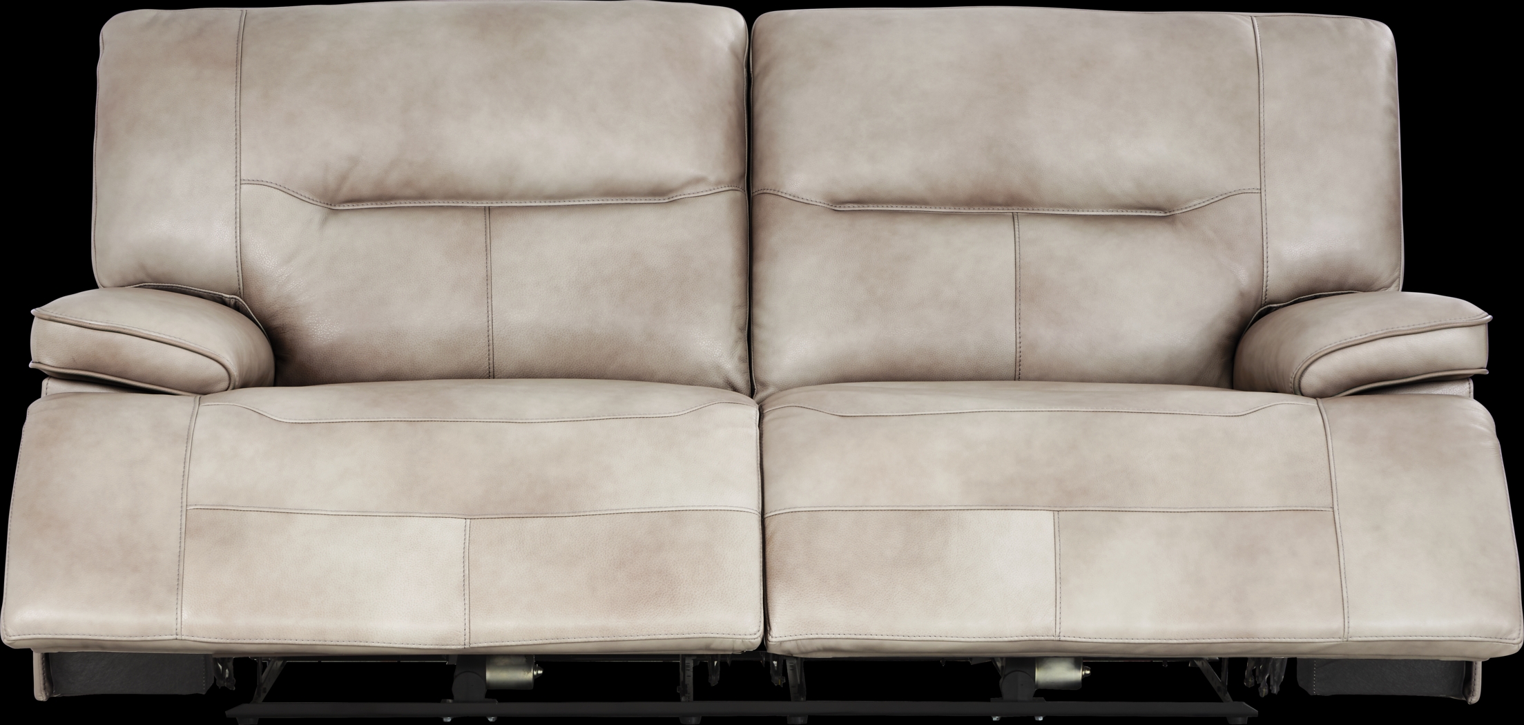 Caletta Way Beige Leather 5 Pc Dual Power Reclining Living Room - Thumbnail - Image 2
