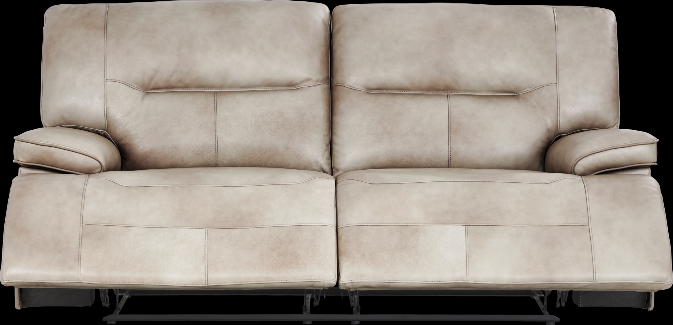 Caletta Way Beige Leather 7 Pc Reclining Living Room - Thumbnail - Image 2