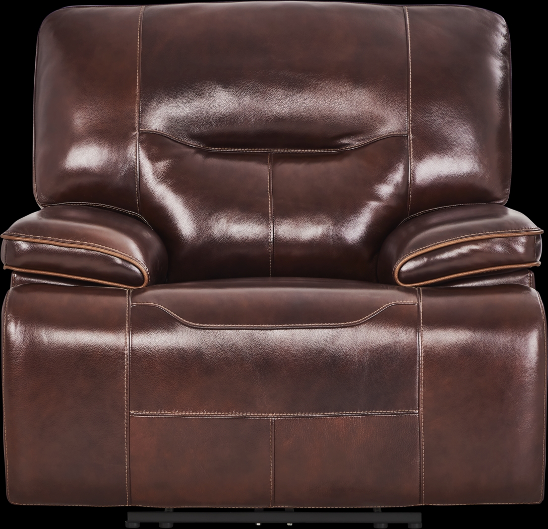 Caletta Way Merlot Leather Dual Power Recliner - Thumbnail - Image 2