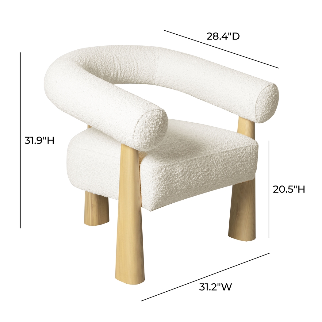Calewood Cream Accent Chair - Thumbnail - Image 6