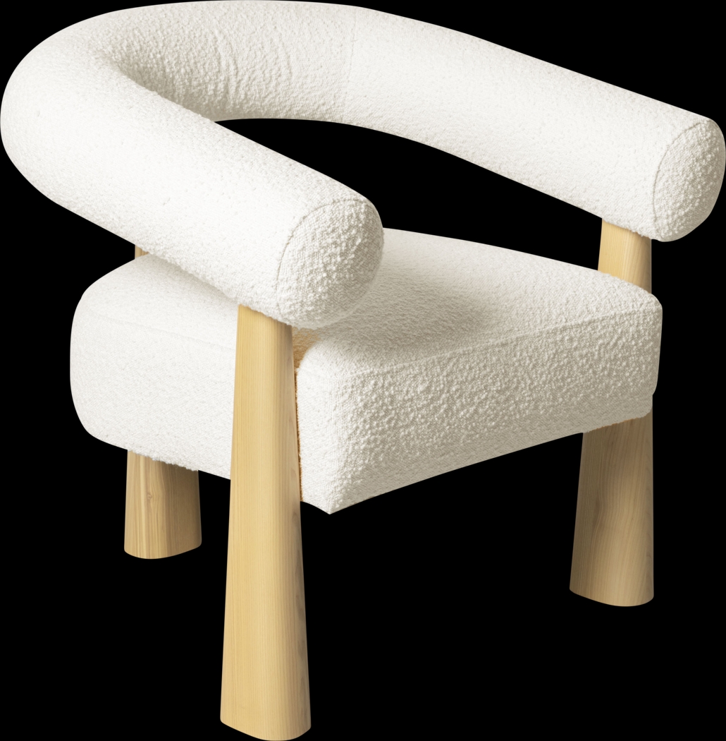 Calewood Cream Accent Chair - Thumbnail - Image 1