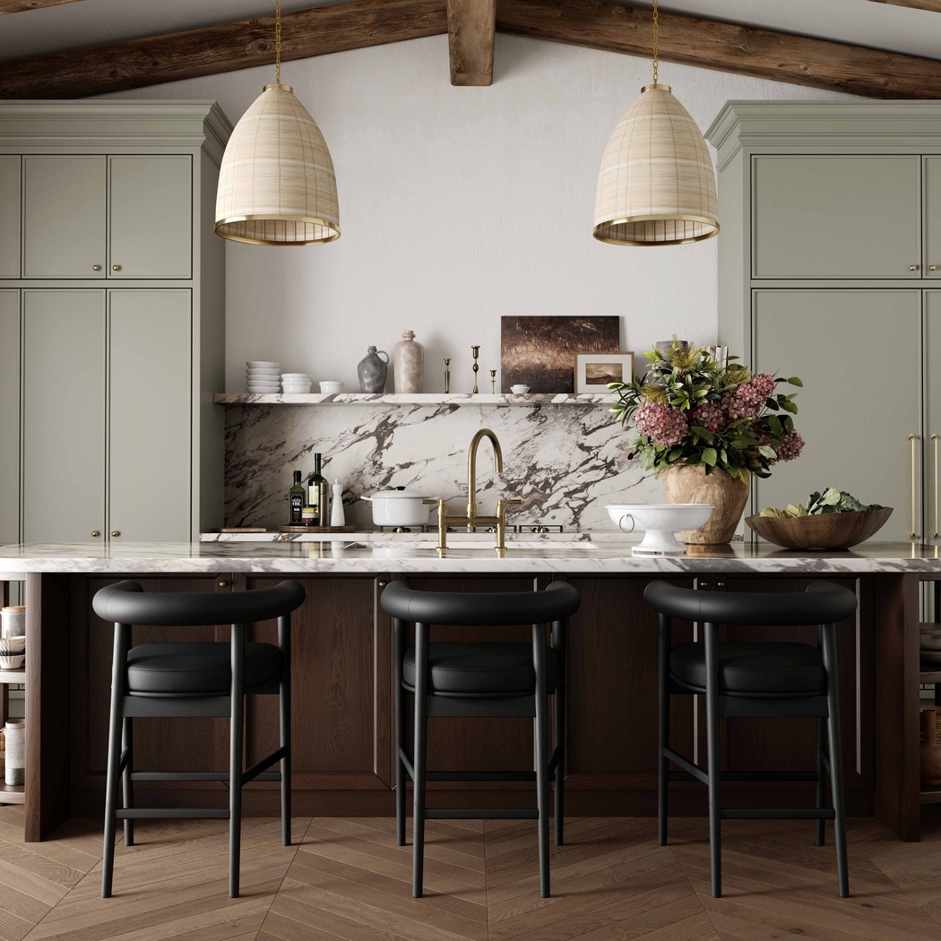 Calewood II Black Counter Height Stool - Thumbnail - Image 2