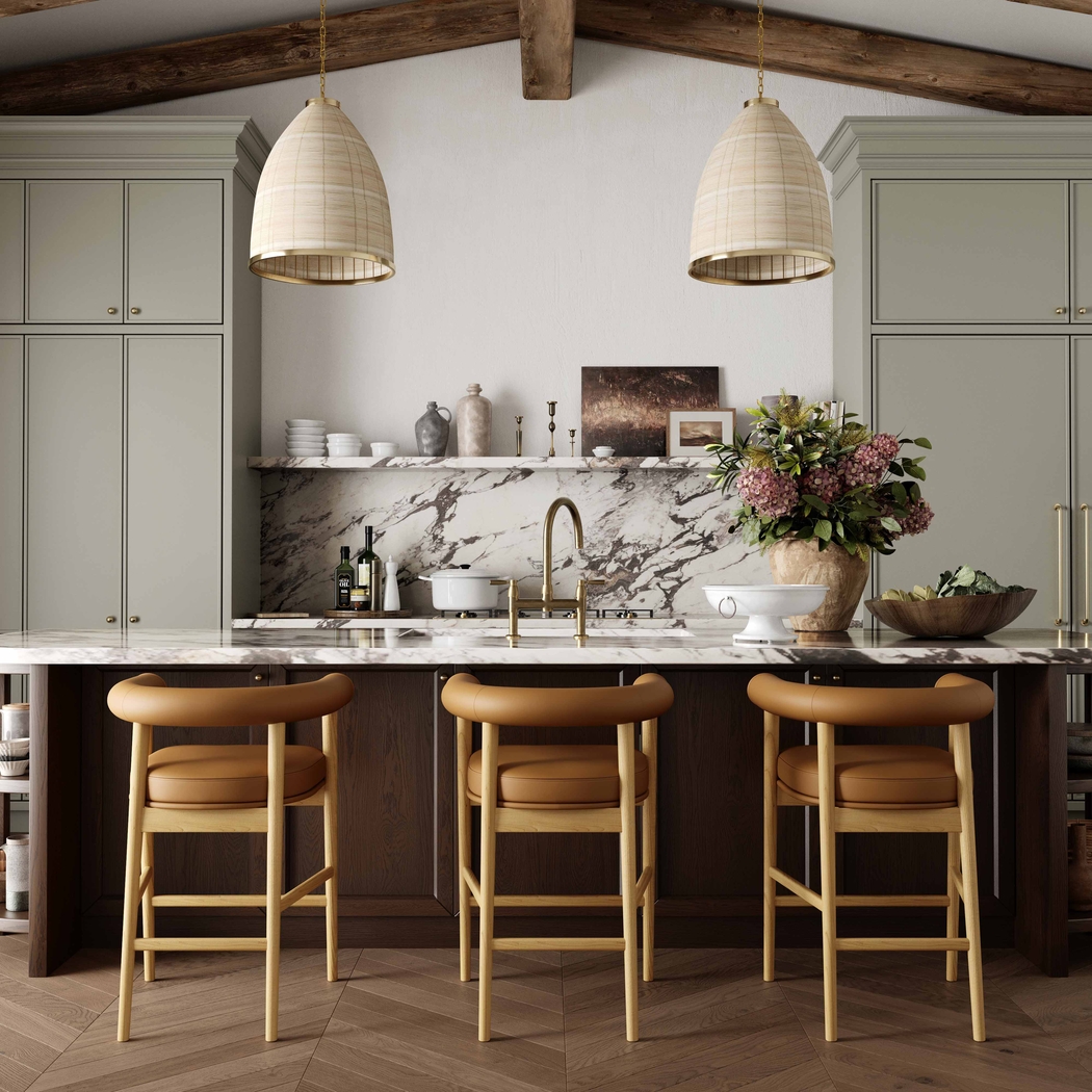 Calewood II Cognac Counter Height Stool - Thumbnail - Image 2