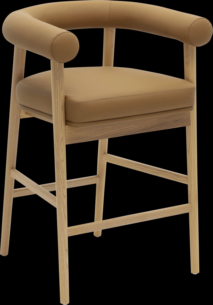 Calewood II Cognac Counter Height Stool - Thumbnail - Image 1